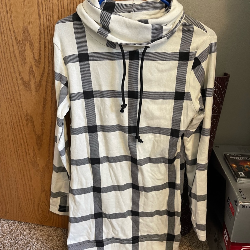 Cowl Flannel Sweater